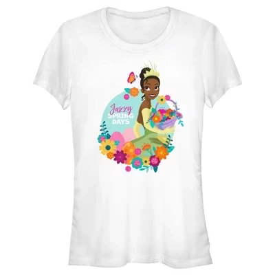 Женская футболка Junior's Tiana Jazzy Spring Days белого цвета