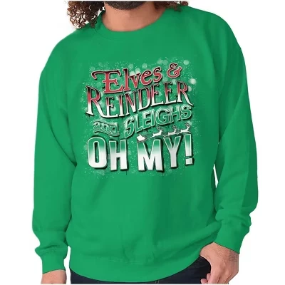 Унисекс свитшот Brisco Brands Xmas Elves, красный