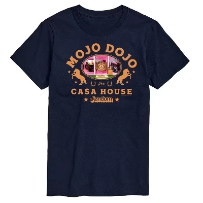 Мужская футболка Mojo Dojo Casa House West с коротким рукавом и графическим рисунком темно-синего цвета.