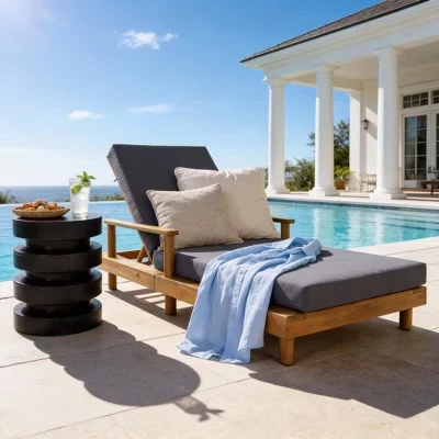 Шезлонг Christopher Knight Home Carl Patio, серый