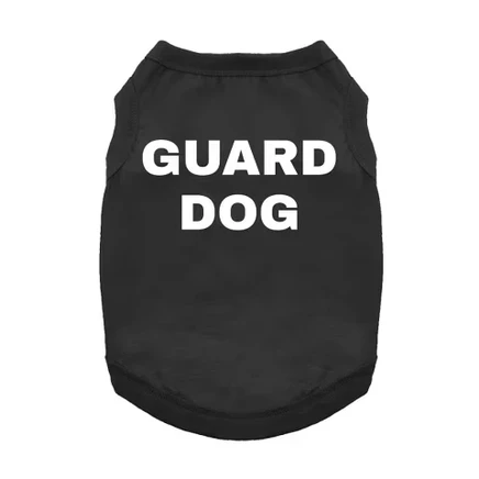Футболка для собак Doggie Design Guard Dog, черная