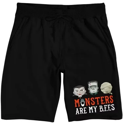 Мужские пижамные шорты Universal Monsters, черные