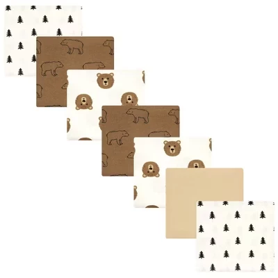 Детские фланелевые одеяла Hudson Baby 7pk forest bear