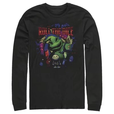 Мужская рубашка с длинным рукавом Oogie Boogie Roll The Dice черного цвета