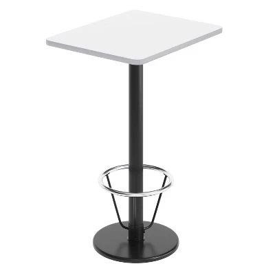 Барный стол Flash Furniture 61×76 см с подножкой, белый