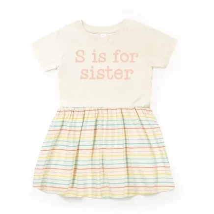 Платье для младенцев Juniper S Is For Sister, natural stripe