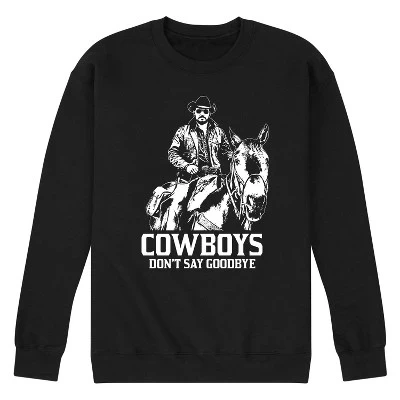 Мужская флисовая толстовка Rip Cowboys Don't Say Goodbye с графическим принтом, черный