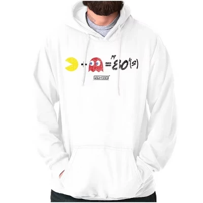 Толстовка с капюшоном PACMAN and Blinky 80s Math Equation Hoodie Для женщин и мужчин белого цвета с лицензией
