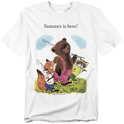 Мужская футболка Richard Scarry Fishing Friends, белая