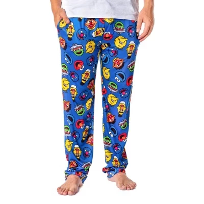 Мужские пижамные брюки Sesame Street, синие
