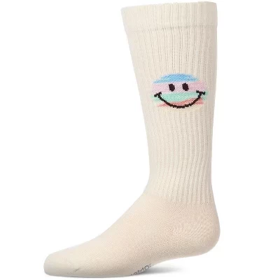 Гольфы для девочек MeMoi Smiley Face, кремовые