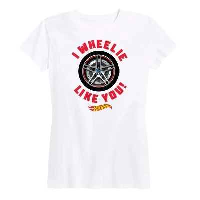 Женская футболка с коротким рукавом и рисунком I Wheelie Like You от Valentine, белая