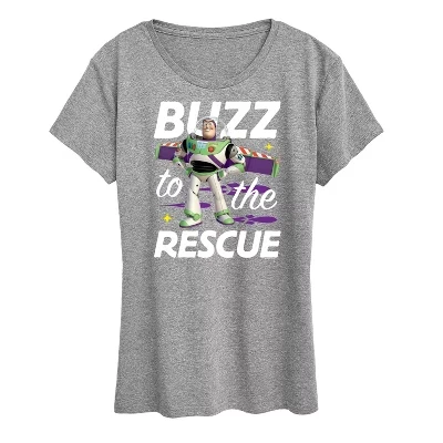 Женская футболка Disney Buzz To The Rescue, серая