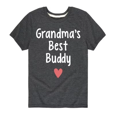 Футболка для мальчиков Instant Message Grandma, серый меланж