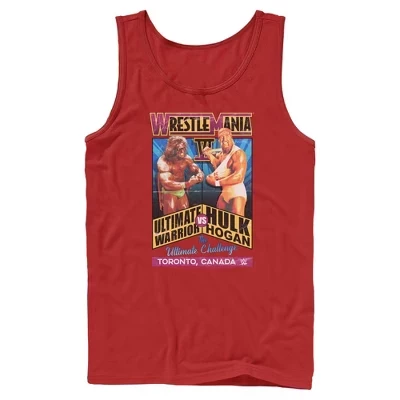 Мужская майка WWE Hulk Hogan vs Ultimate Warrior, красная