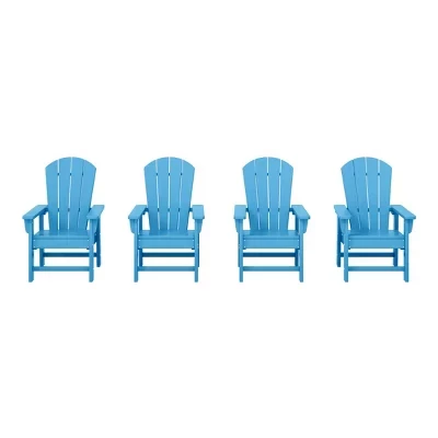 Детский садовый пластиковый стул Malibu Kids на открытом воздухе Adirondack (набор из 4 штук)