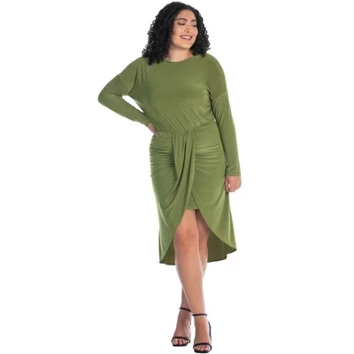 Женское платье-тюльпан 24seven Comfort Apparel, зеленое
