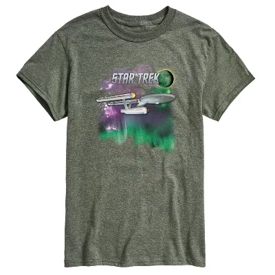 Мужская футболка с коротким рукавом Enterprise Northern Lights с графическим рисунком