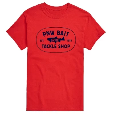 Мужская футболка с коротким рукавом и рисунком Pnw Bait And Tackle, красная