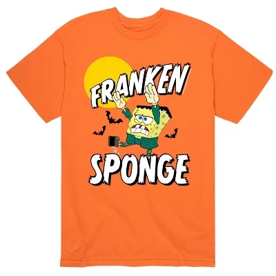Мужская футболка Franken Sponge с коротким рукавом и графическим рисунком на Хэллоуин, цвет древесного угля