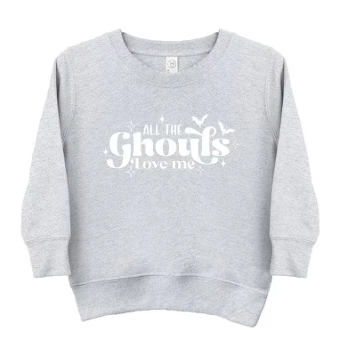 Детская толстовка The Juniper Shop с принтом All The Ghouls Love Me, серая