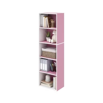 HOMLUX 5 Кубических Декоративных открытых книжных полок Органайзер для хранения детских игрушек Горизонтальный Вертикальный розовый