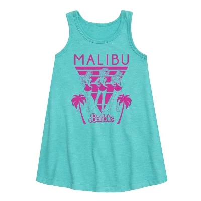Графичное платье Aline без рукавов от Malibu Vibes бирюзового цвета