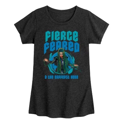 Футболка для девочек Disney Fierce Feared, черная
