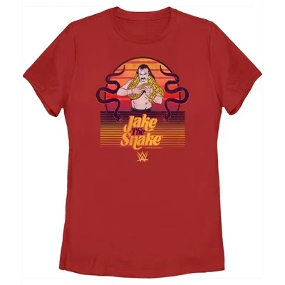 Женская футболка WWE Jake the Snake, красная