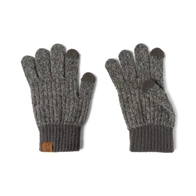 Детские перчатки Bonfire Gloves из трикотажа в рубчик для мальчиков и девочек серого цвета