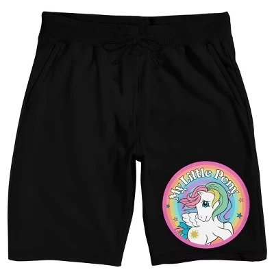 Мужские пижамные шорты My Little Pony Retro Logo, черные