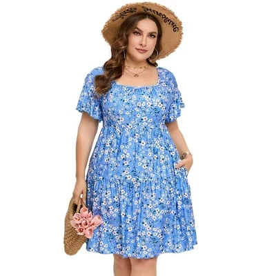 Женское платье Yesfashion большого размера, белое