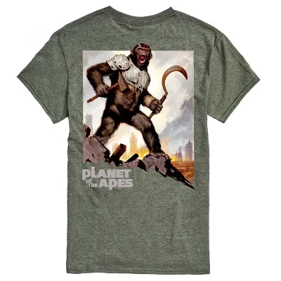 Мужская футболка Planet of the Apes с принтом, зеленая