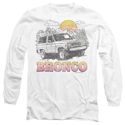 Мужская футболка Bronco Sunrise с длинным рукавом белого цвета