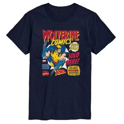 Men's -  - Wolverine Comics Ad Short Sleeve Graphic T-Shirt blue