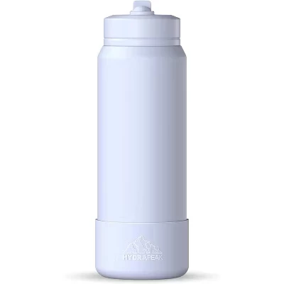Спортивная бутылка для воды Hydrapeak Sport с изоляцией из Нержавеющей стали, непроливайной соломенной крышкой и подходящими по цвету резиновыми спортивными ботинками iceberg