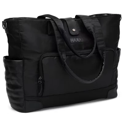 Сумка-тоут Voyage 25L из саржи и веганской кожи Weekender черного цвета