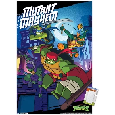 Постер Nickelodeon «Черепашки-ниндзя», белый