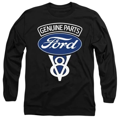 Мужская футболка с длинными рукавами Ford V8 Original Parts черного цвета