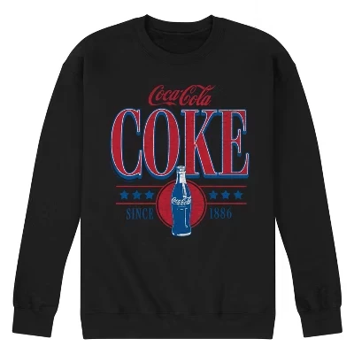 Мужская флисовая толстовка с графическим принтом Coca-Collegiate Design 90-х годов, цвет черный