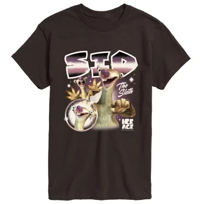 Мужская футболка Ice Age Sid The Sloth с принтом, коричневая