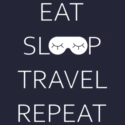Женская футболка Lost Gods Eat Sleep Travel темно-синего цвета