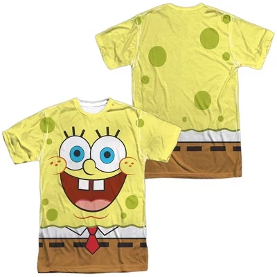 Мужская футболка Spongebob Squarepants Goofy Face с коротким рукавом для костюмированной вечеринки, белая