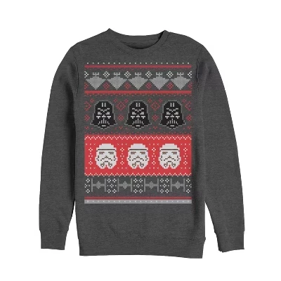 Мужской свитшот Star Wars, шлемы злодеев, серый меланж
