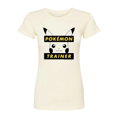 Женская приталенная футболка Pokemon «Тренер», натуральная