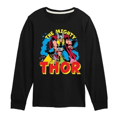 Thor The Mighty Long Sleeve Graphic T-Shirt black