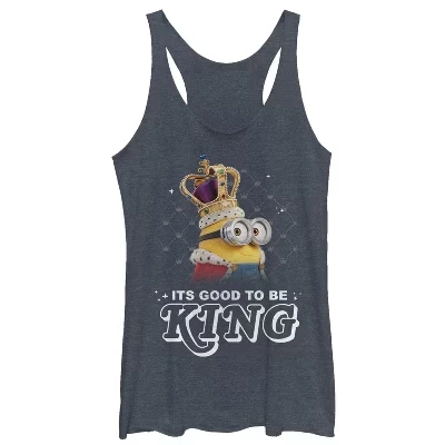 Женская майка Despicable Me Minion Good to Be King, синяя