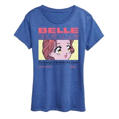 Женская футболка Disney Belle «Не суди книгу», синяя