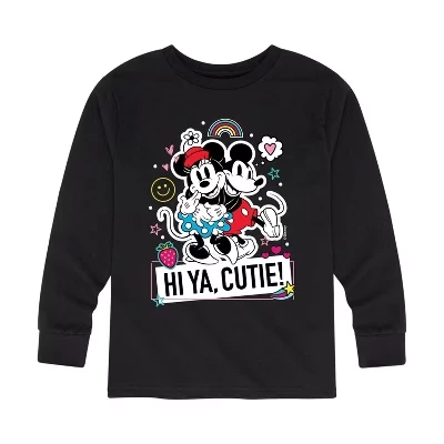 Лонгслив для мальчиков Disney Mickey Minnie, черный