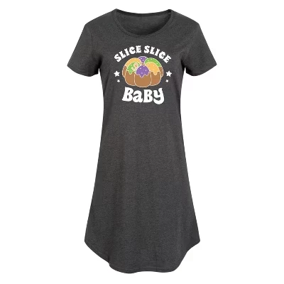Женское платье-футболка Slice Slice Baby с графическим рисунком heather charcoal